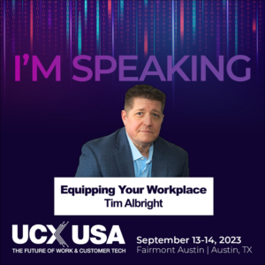 Tim Albright speaking at UCX USA 2023