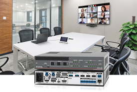 Extron introduces the UCS 303, a collaboration switcher for UC meeting spaces. It supports USB, HDMI, DisplayPort, and USB device connections, allowing users to integrate USB cameras and microphones into Teams or Zoom meetings.