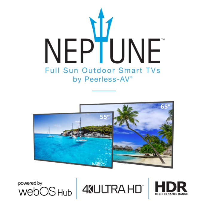 Peerless-AV heeft de Neptune™ Full Sun Outdoor Smart TV's gelanceerd
