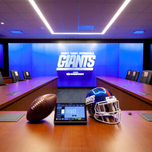 Crestron se ha asociado con los New York Giants para digitalizar su sala de draft
