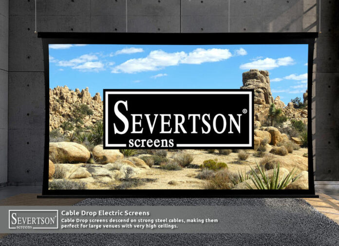 Severtson Screens - cable drop electric screens