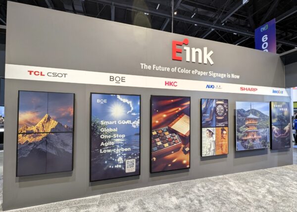 E Ink color e-paper signage demonstration - Image credit: Robert Heron