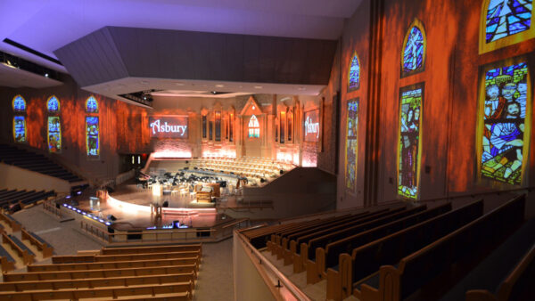 Projection tech in a house of worship - Image credit: Digital Projection