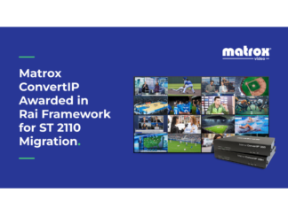 Matrox Video’s ConvertIP Awarded in Rai Framework Agreement Supporting IP Modernization Strategy