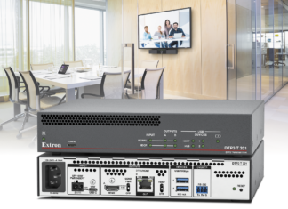 New Extron DTP3 Transmitter Delivers USB C Video, Data, and 100 Watt Charging