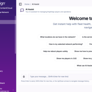 Brightsign Control Plus AI Assist